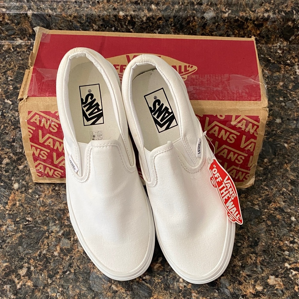 Vans Classic White Slip-On Shoes
